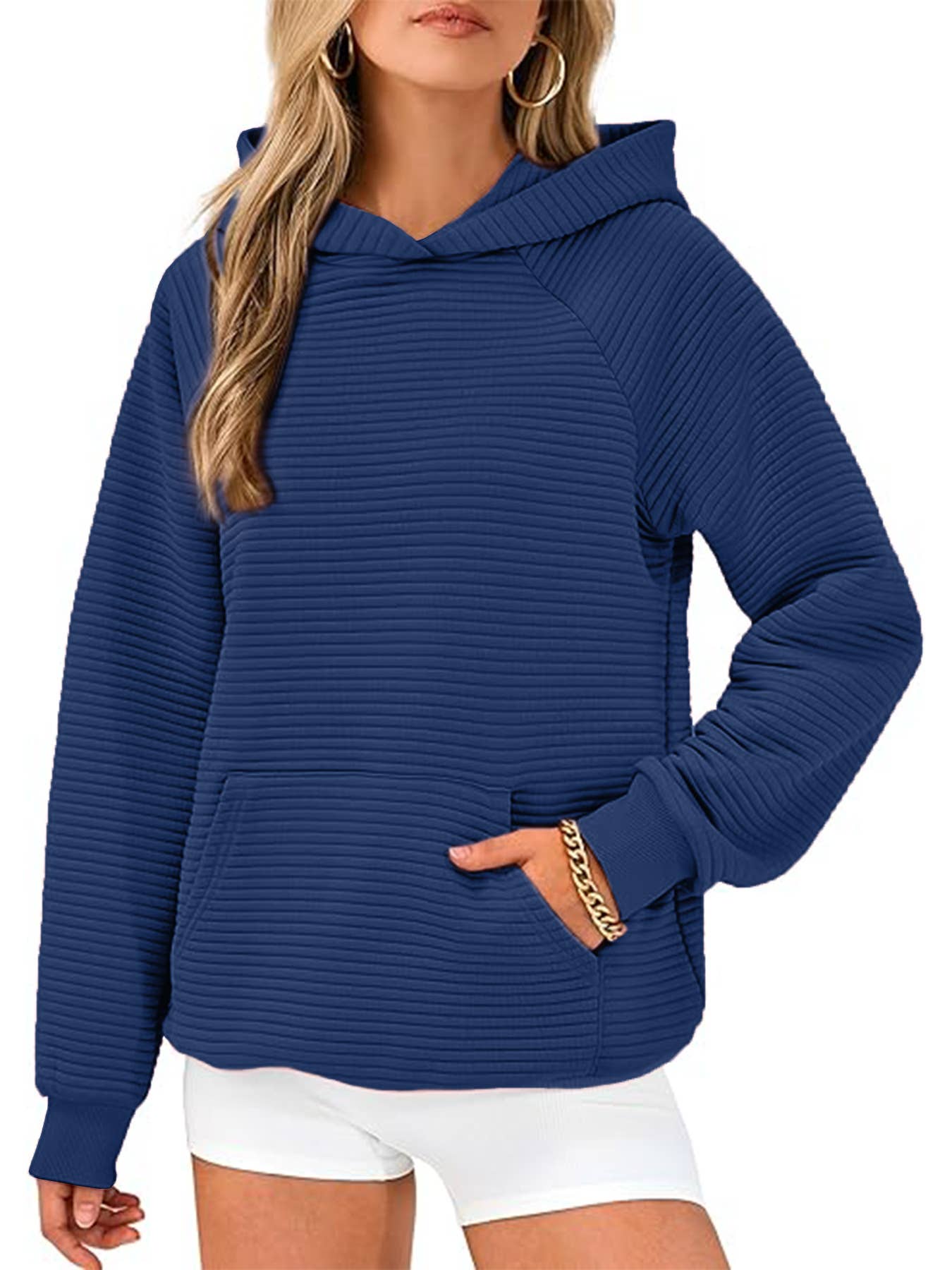 HOODED SPORTS LONG-SLEEVED CASUAL POCKET HOODIE