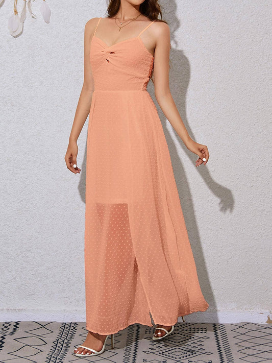 Solid color sheer mesh off-the-shoulder dress