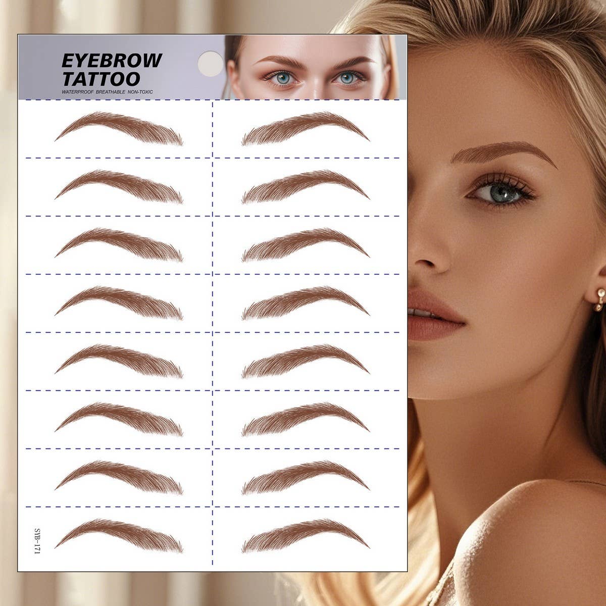 6D Realistic Eyebrow Tattoo Stickers Waterproof_CWMM8265