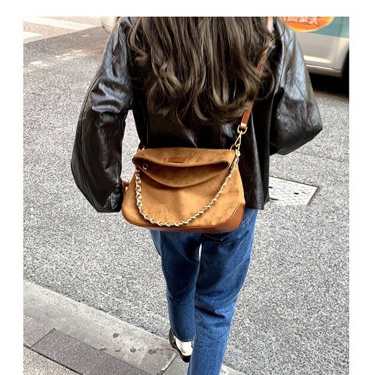 NICHE DESIGN CHAIN RETRO SHOULDER CROSSBODY BAG_CWAB4121