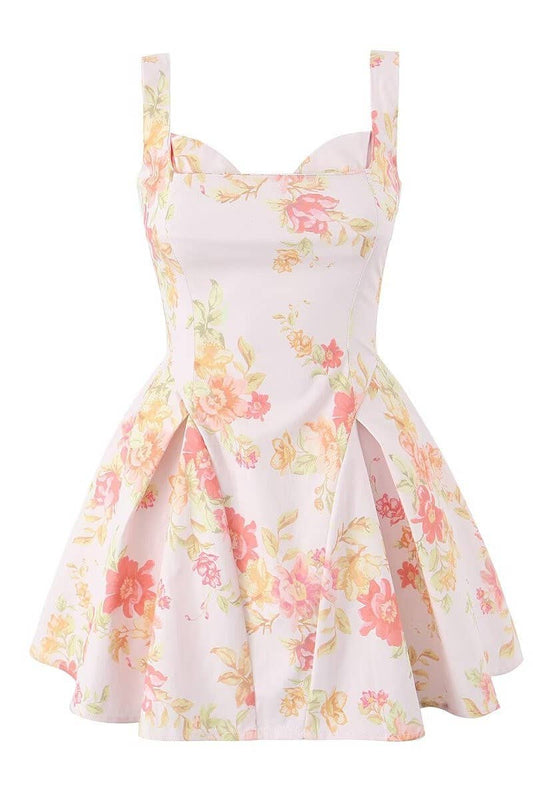 CWDSD6647_SLEEVELESS PRINTED FITTED CAMISOLE DRESS