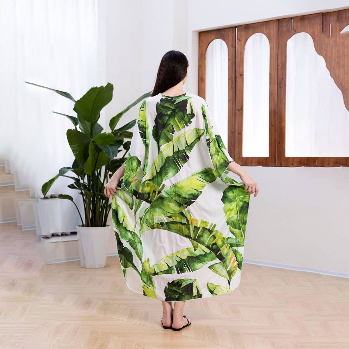 Handwoven Printed Beach Cover-Up Dress