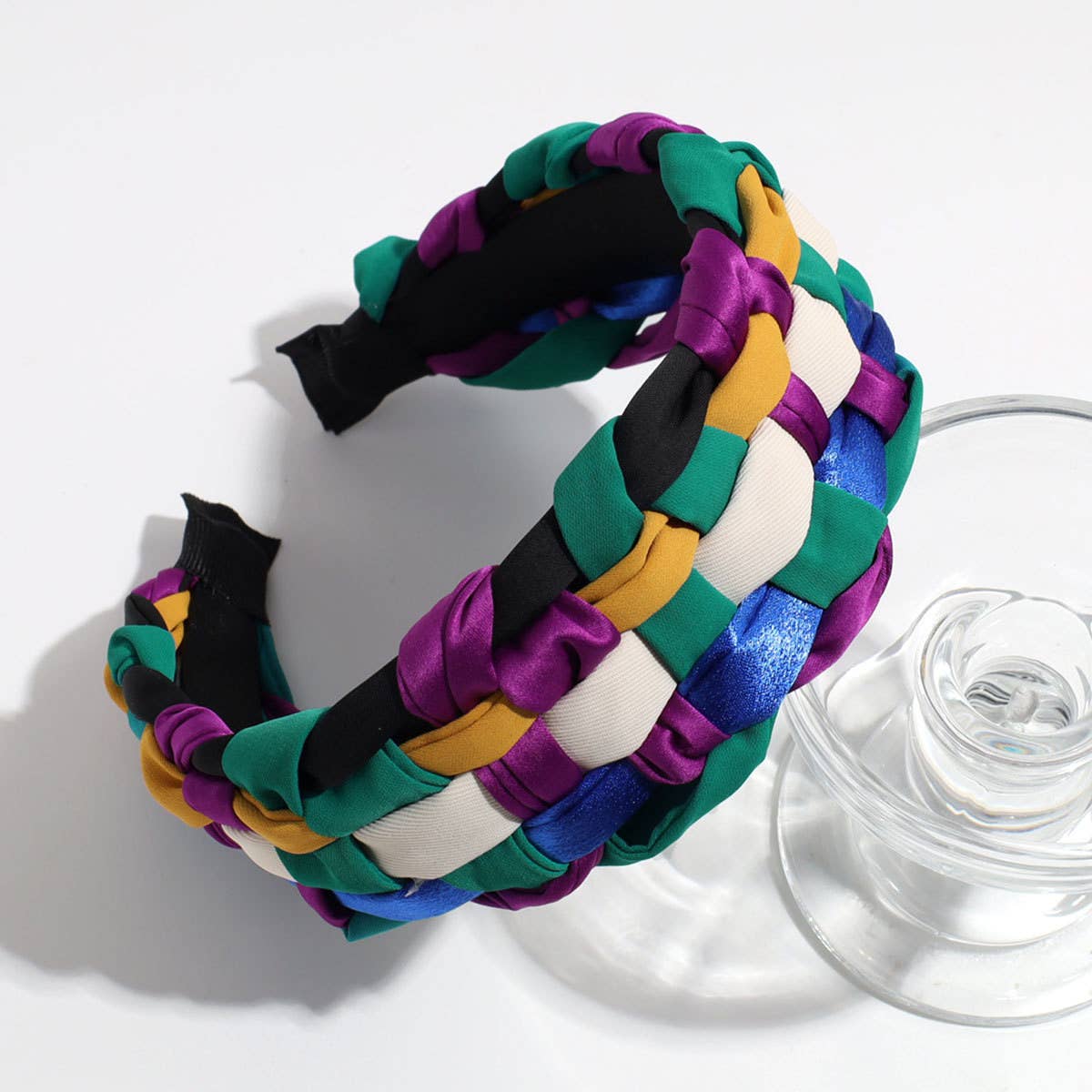 BOHEMIAN WIDE-BRIMMED COLORFUL TWIST HEADBAND_CWAHA2193