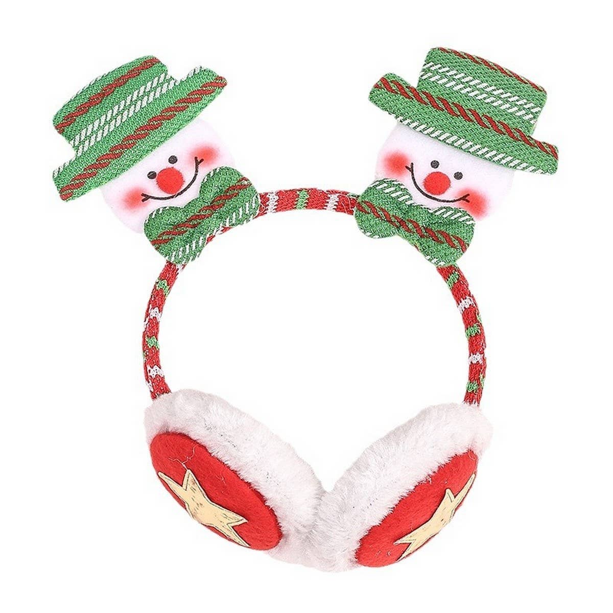 CHRISTMAS DECORATIONS CARTOON EARMUFFS HAIRPIN