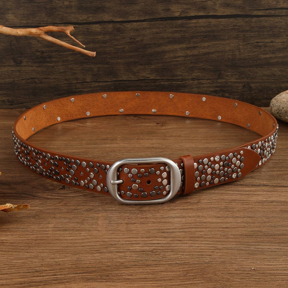 PUNK STREET HEAVY METAL BELT CLAW NAIL DIAMOND BELT_CWMM3940