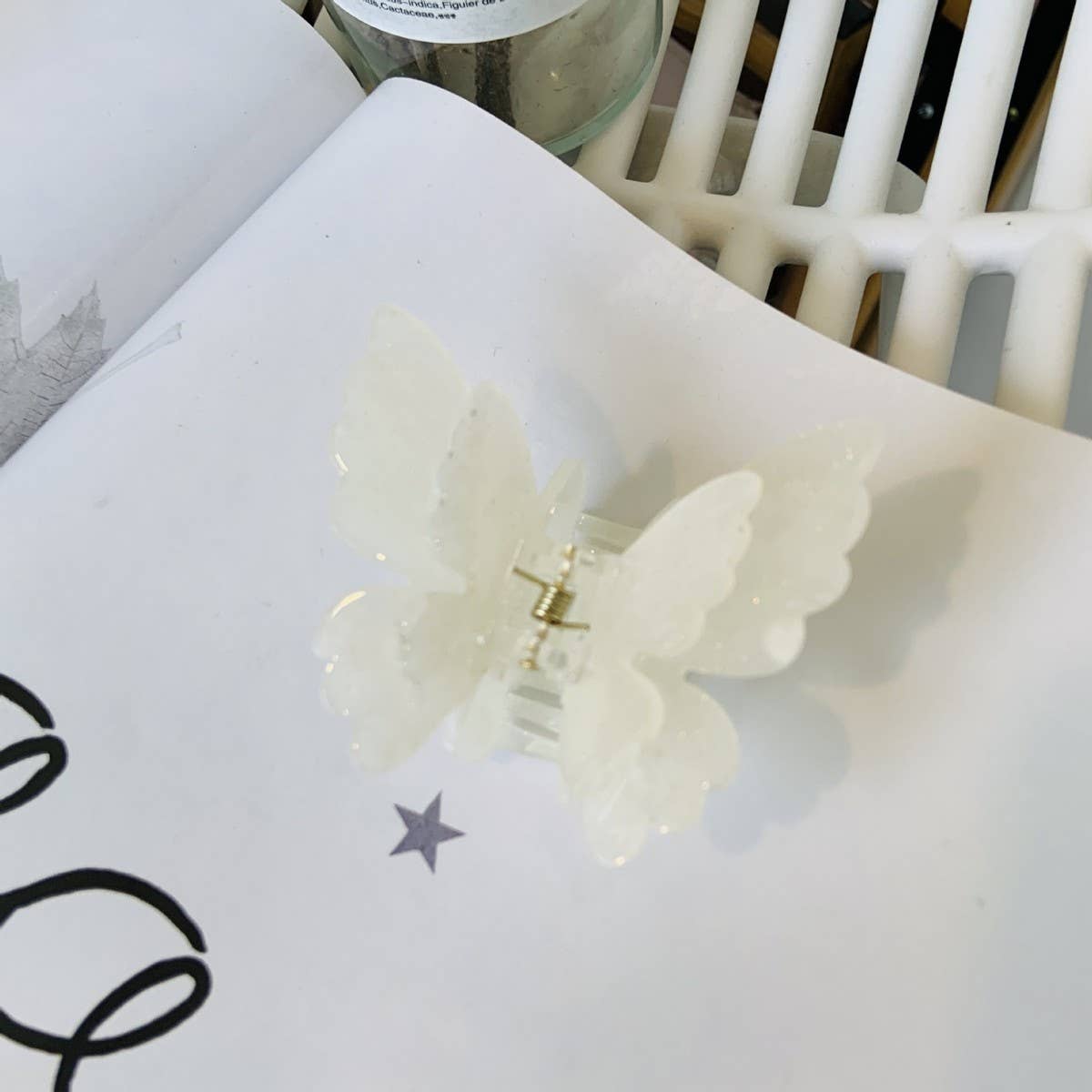 CWAHA1544_MULTICOLOR DOUBLE BOW HAIR CLAW CLIP