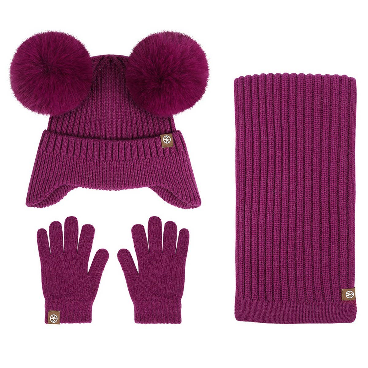 CHILDREN'S HAT, SCARF AND GLOVES THREE-PIECE SET