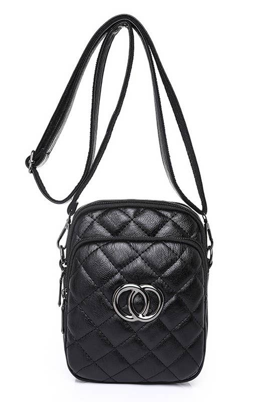 SOFT LEATHER SQUARE THREE LAYER MESSENGER BAG_CUAB0047