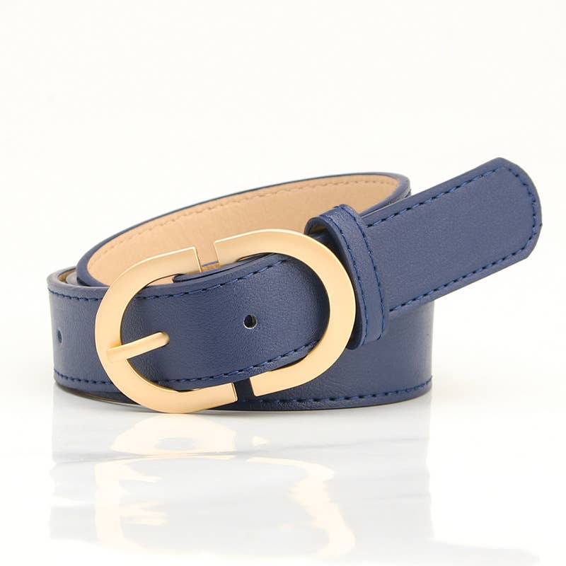 Simple waist imitation leather decorative belt