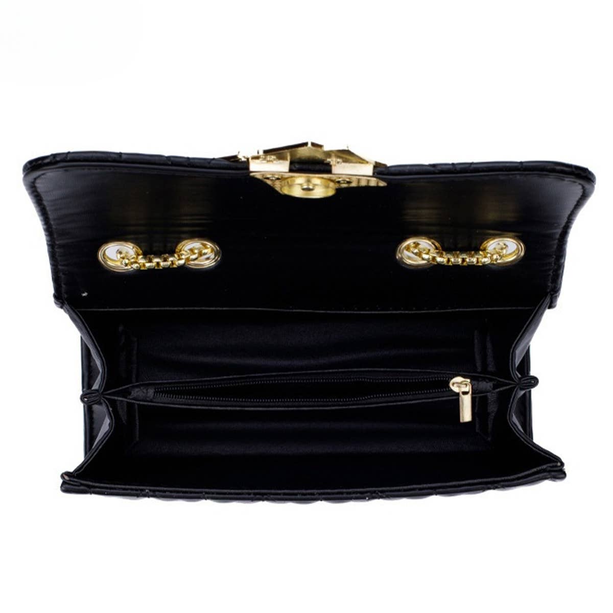 FASHION DIAMOND PATTERN EMBROIDERED SHOULDER BAG_CUAB0170