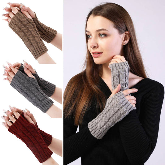 BRAIDED SHORT WOOLEN GLOVES_CWAG0101