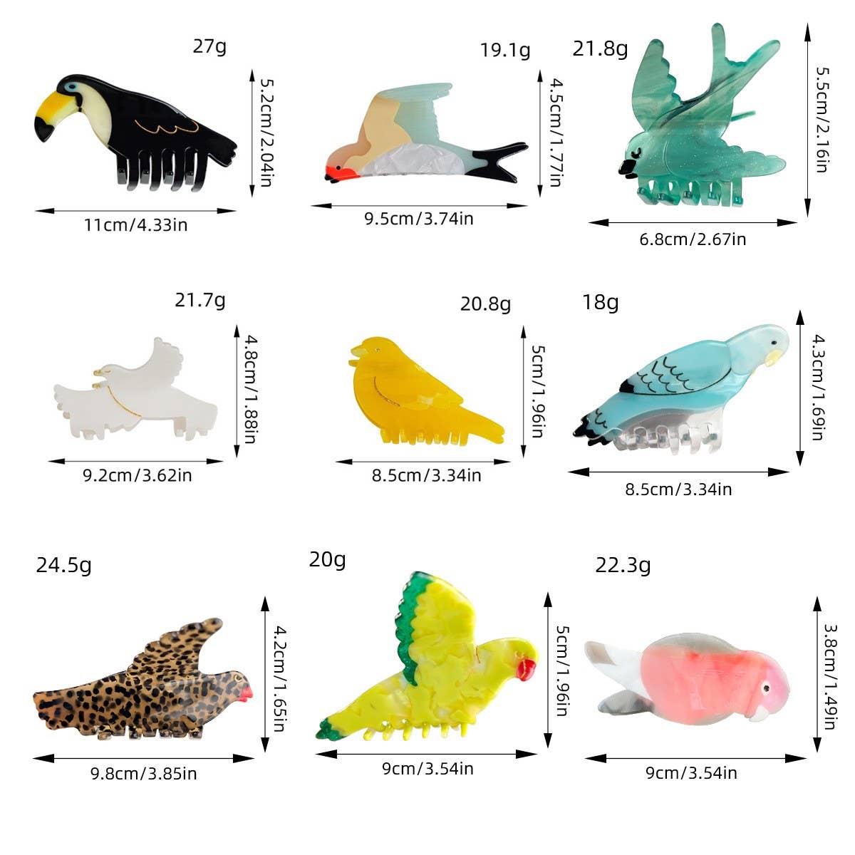 FLYING BIRD TEMPERAMENT SWEET HAIR CLIP_CWAHA1489