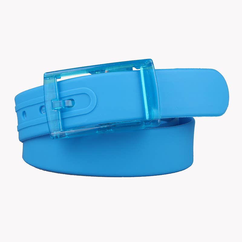 Plastic buckle candy color no metal belt