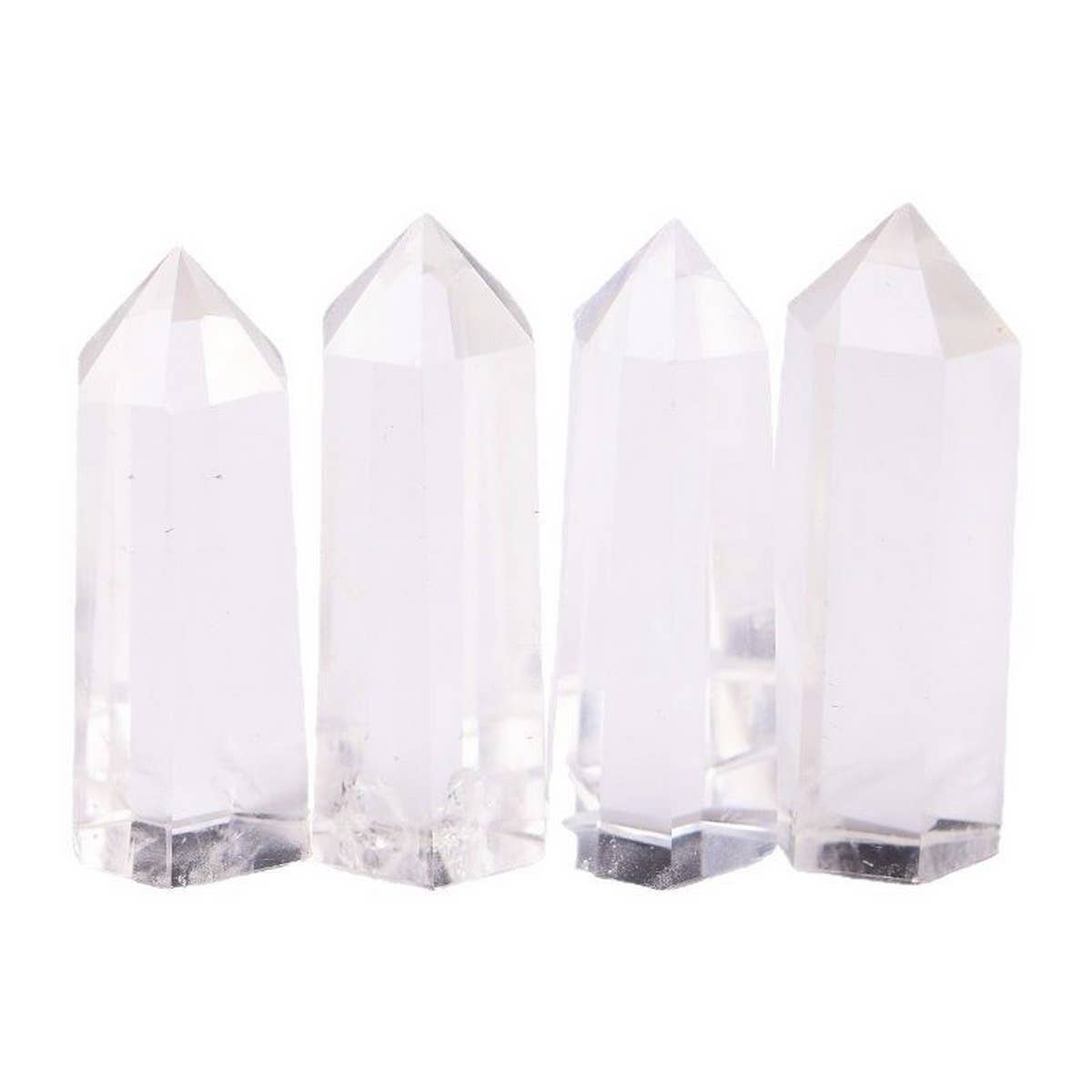 Clear Quartz Crystal Point Hex Tower