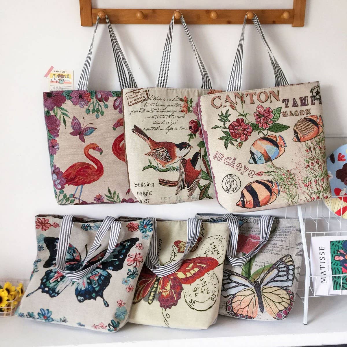 LARGE CAPACITY ETHNIC STYL CANVAS SHOULDER TOTE BAG_CWAB1670