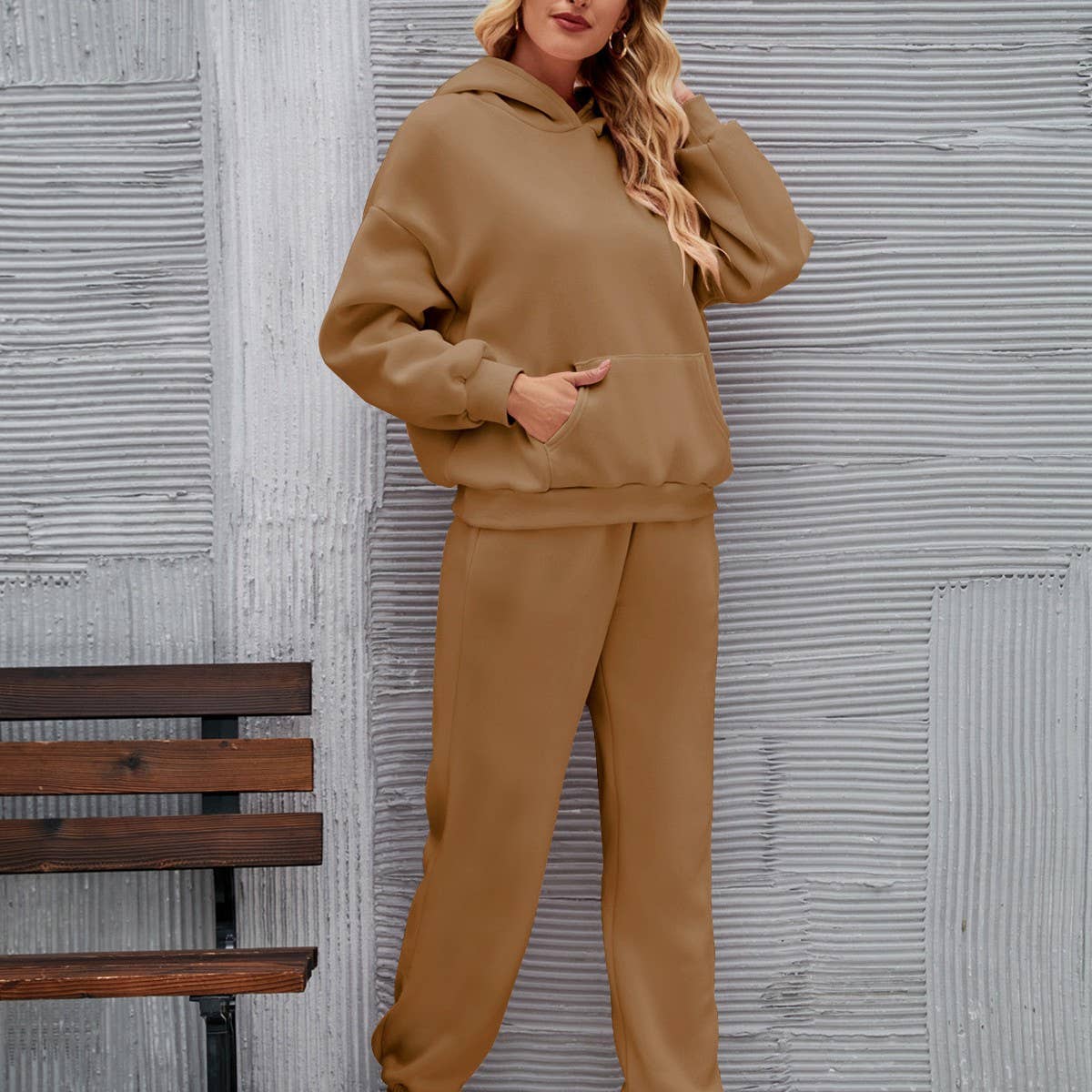 Hooded hoodie fashion pantsuit