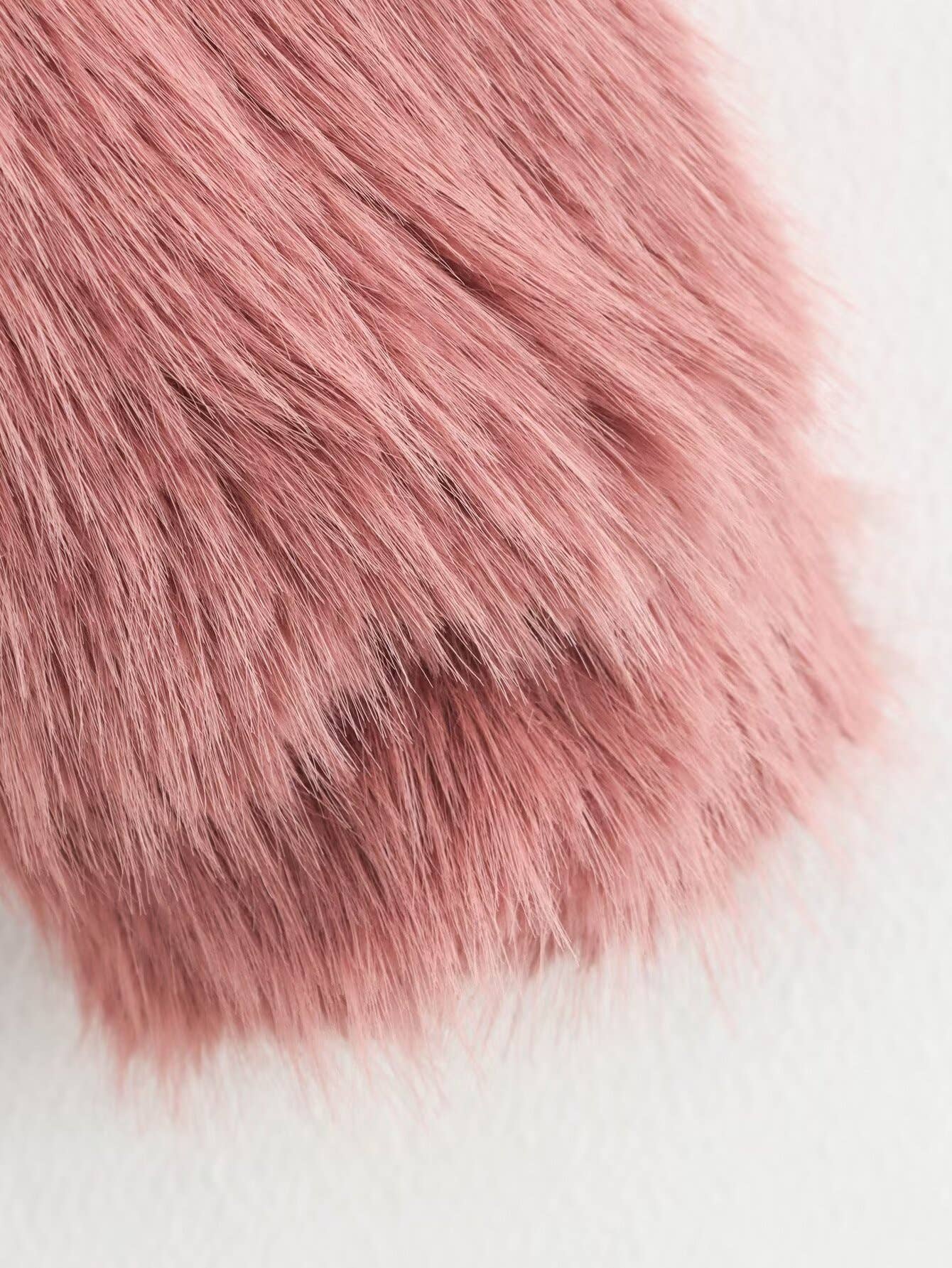 STYLISH ALL-IN-ONE FAUX FUR EFFECT CROPPED TOP