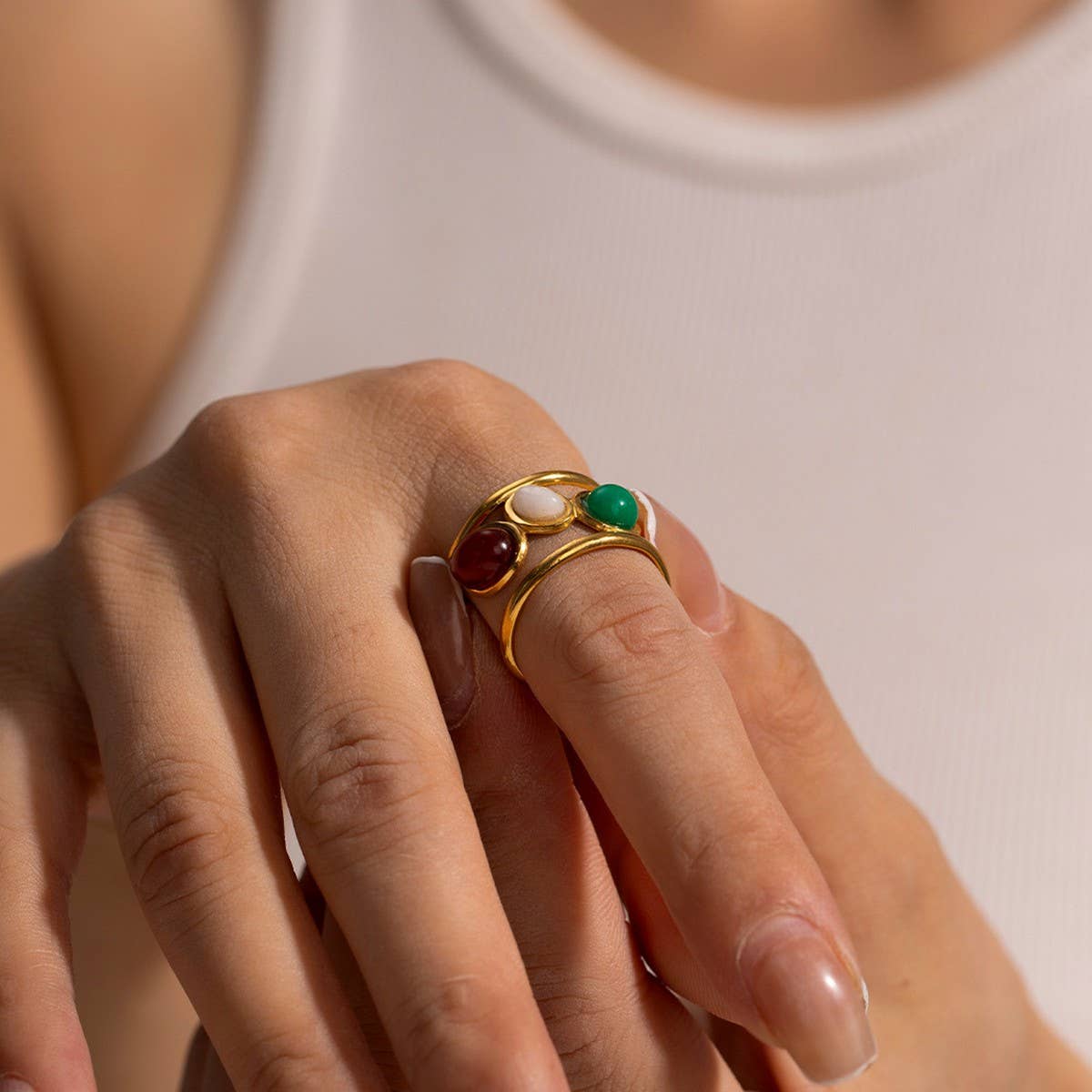 LIGHT LUXURY NICHE MORANDI COLOR RING