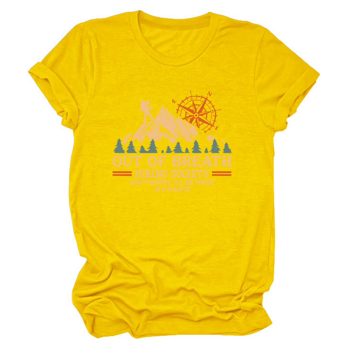 Comfy Crew Neck Tee ??Hiking Quote for Women_CWTTS1523