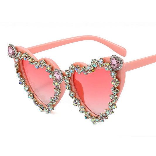 FASHION RETRO rhinestone HEART SUNGLASSES_CWASG0758