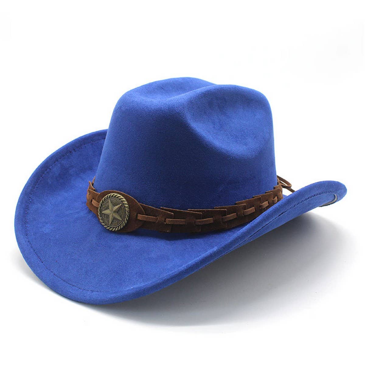 Faux Suede Felt Cowboy Hat Men's Classic Fedora_CWAH2510