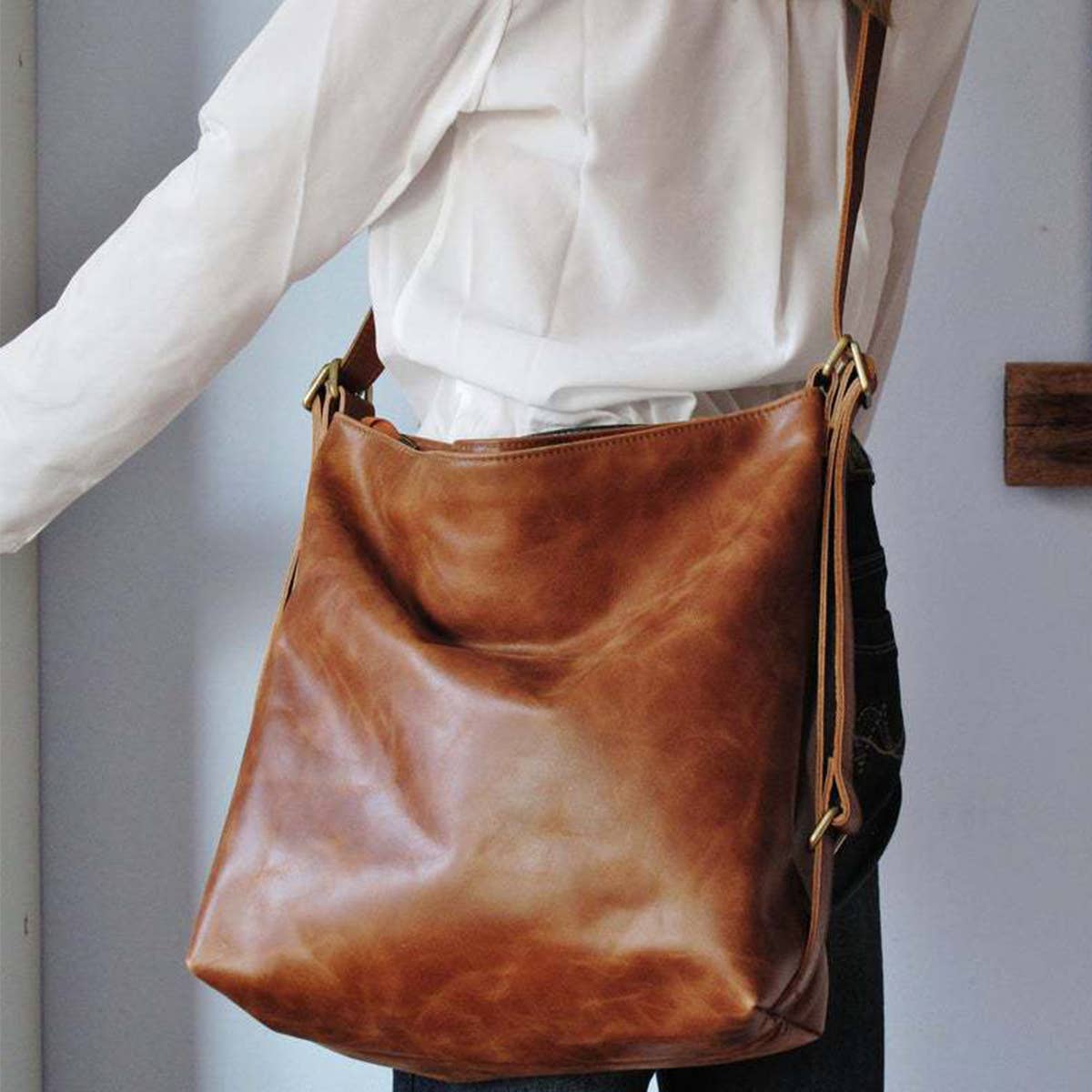 RETRO PU HANDBAG LEATHER BACKPACK FOR WOMEN_CWAB0563