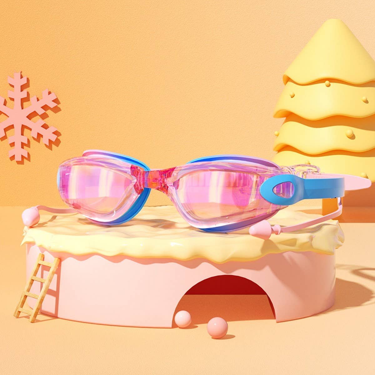 Kids Mirrored Swim Goggles ? HD Anti-Fog & Cute