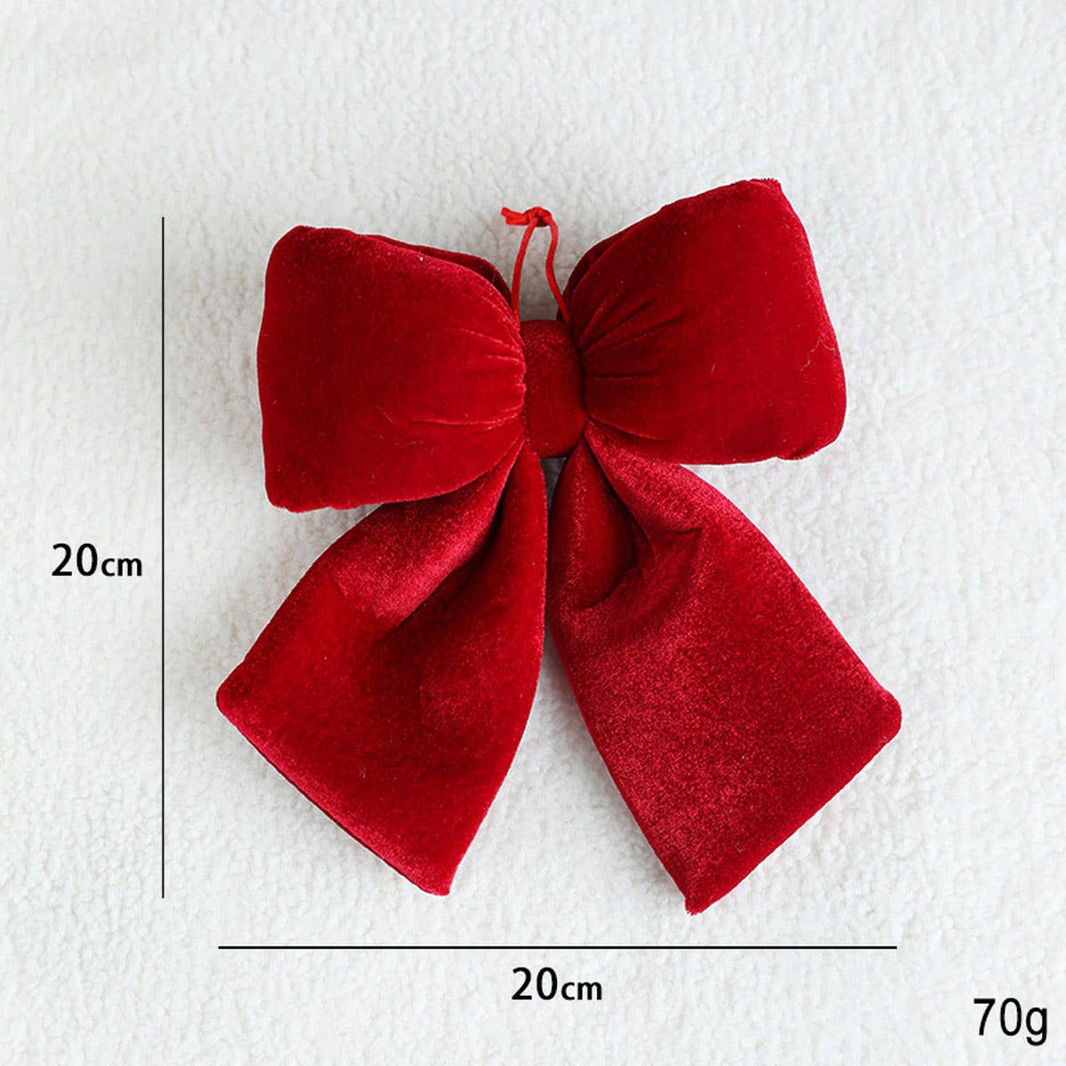 Big Red Velvet 3D Bow Xmas Window Decor_CWMM9673