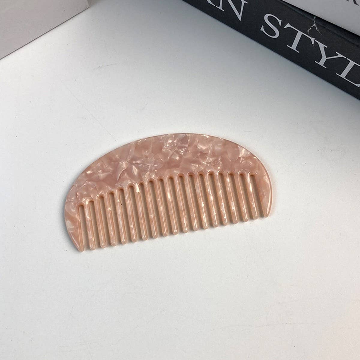Half-Round Acetate Hair Comb, Anti-Static & Stylish