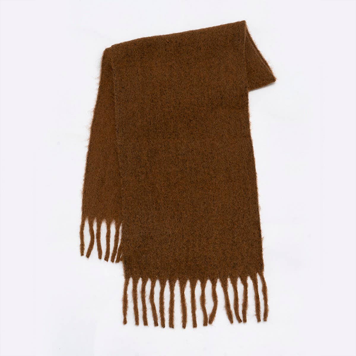 Gradient Loop Yarn Tassel Scarf for Winter