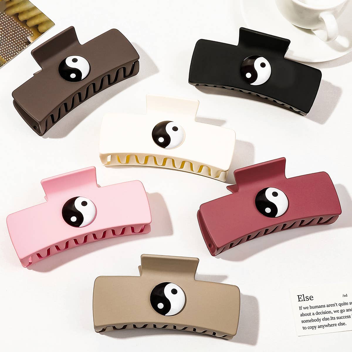 SIMPLE TAI CHI LOGO SHARK CLIP HAIR CLIP_CWAHA0938