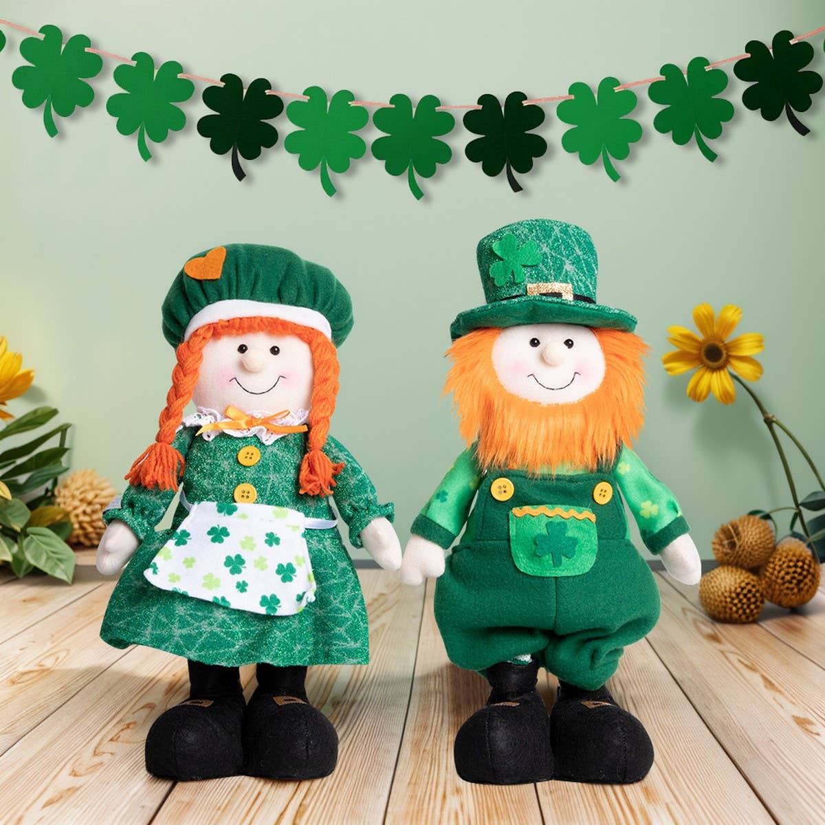 ST. PATRICK'S DAY DOLL GREEN DECORATIONS_CWMM3451