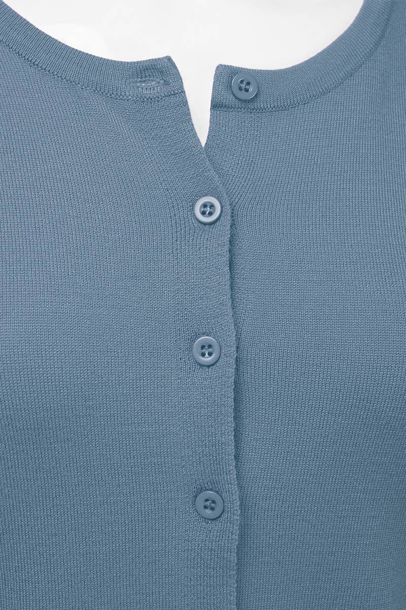 AWOCAL310_Button Down Soft Knit Long Sleeve Cardigan Sweater