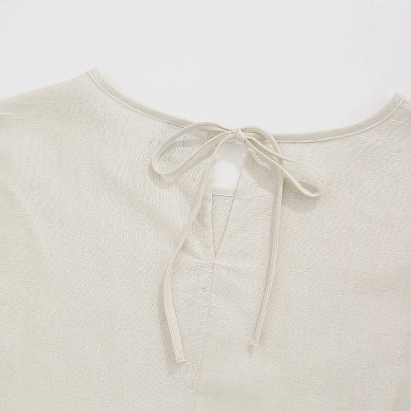 ARTSY COTTON AND LINEN DRESS