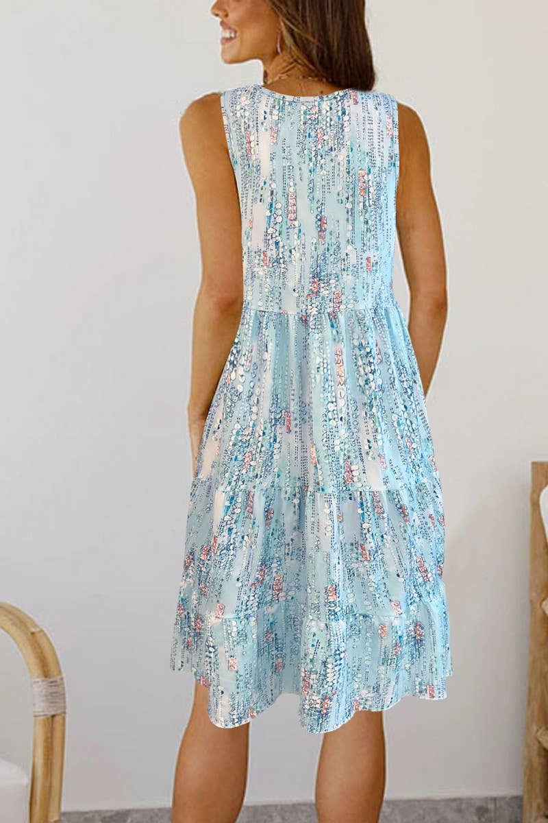 CWDHL0959_CASUAL FASHION SLEEVELESS MIDI DRESS