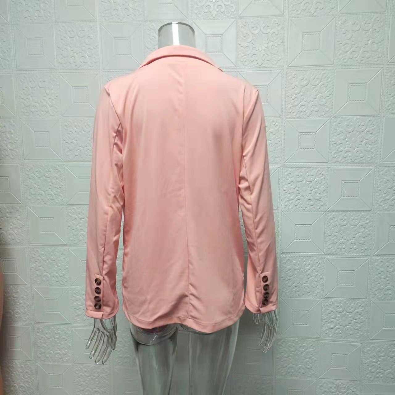 Fashionable solid-color suit jacket trousers set