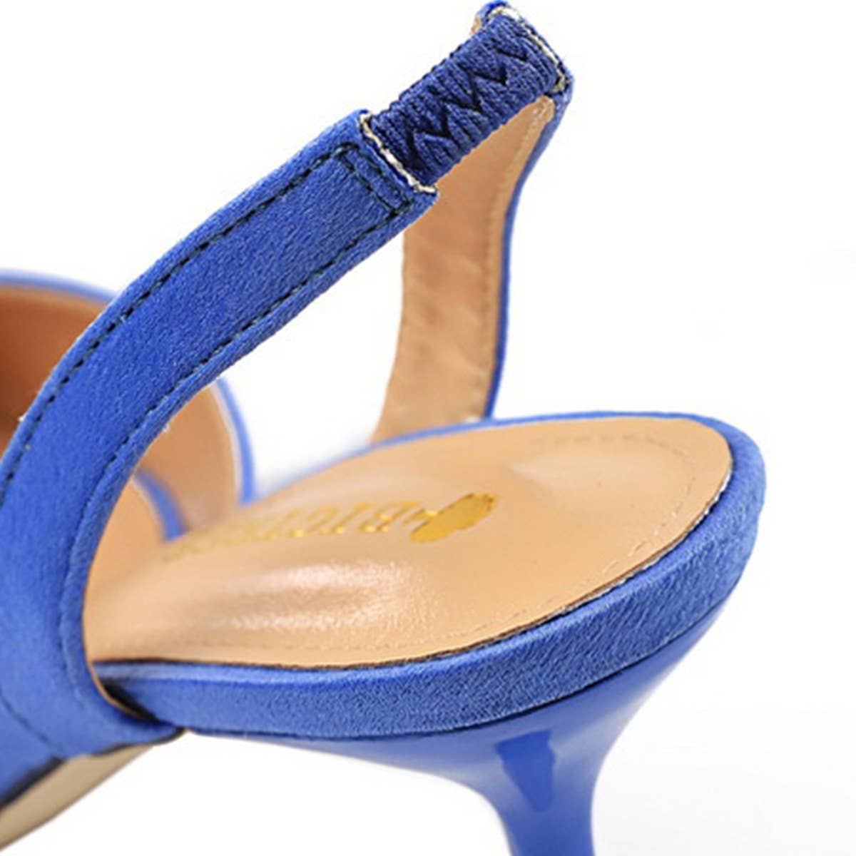 SHALLOW POINTED TOE RHINESTONE BUCKLE HIGH HEELS