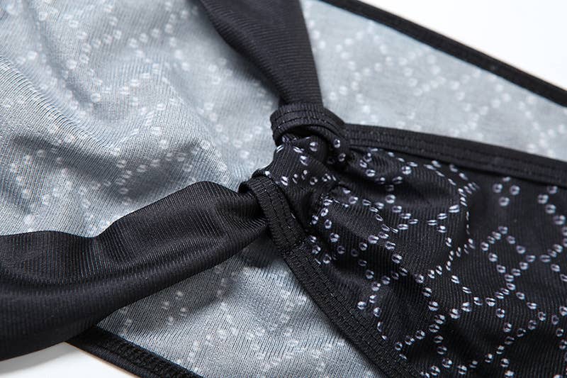 sexy button-neck high-slit hip-hugging dress