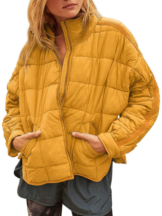 LIGHTWEIGHT ZIPPER COMPRESSIBLE SHORT DOWN JACKET