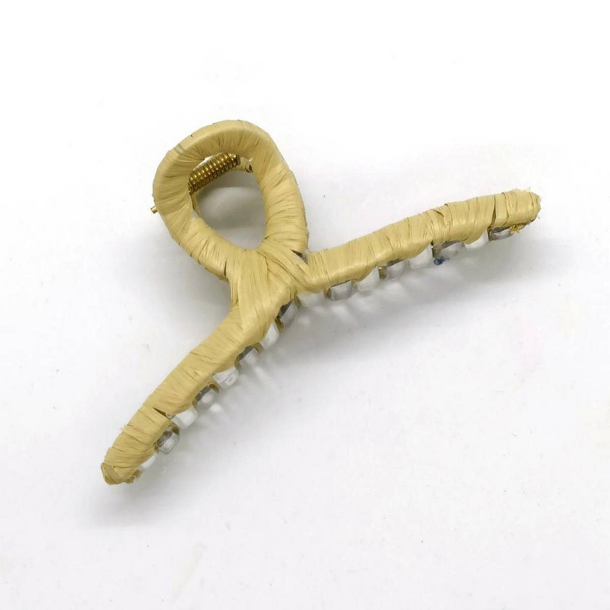 Boho Natural Japanese Fiber Paper Hair Claw_CWAHA6377