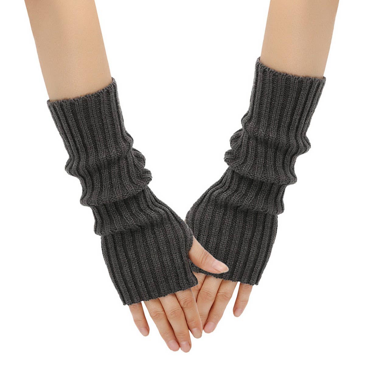 CWMM10077_KNIT FINGERLESS ARM WARMERS WOMEN