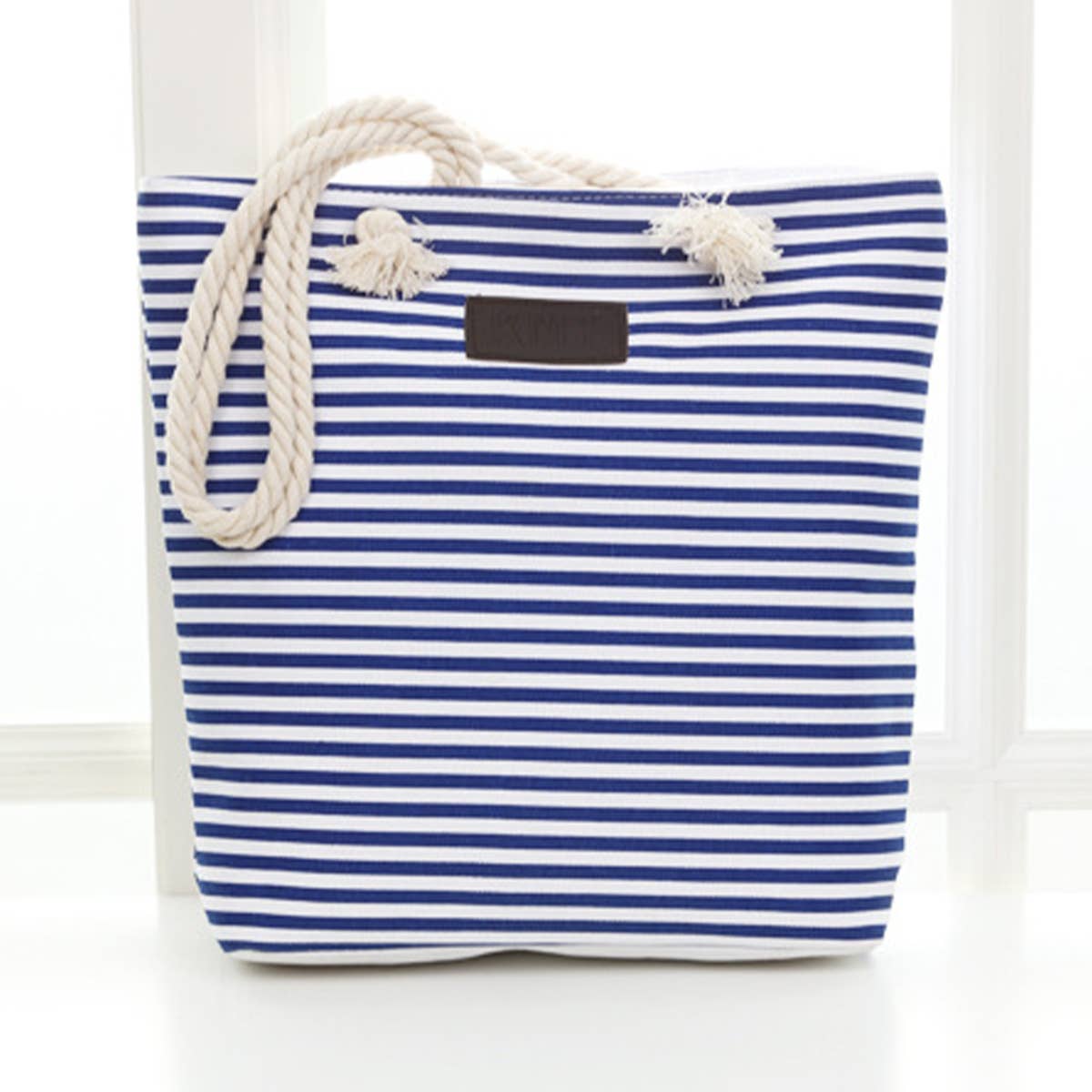 CANVAS STRIPED SHOULDER BAG TOTE BAG_CWAB1711