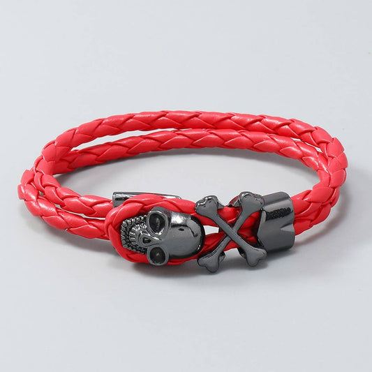 SIMPLE PERSONALIZED HALLOWEEN SKULL BRACELET_CWMM4472