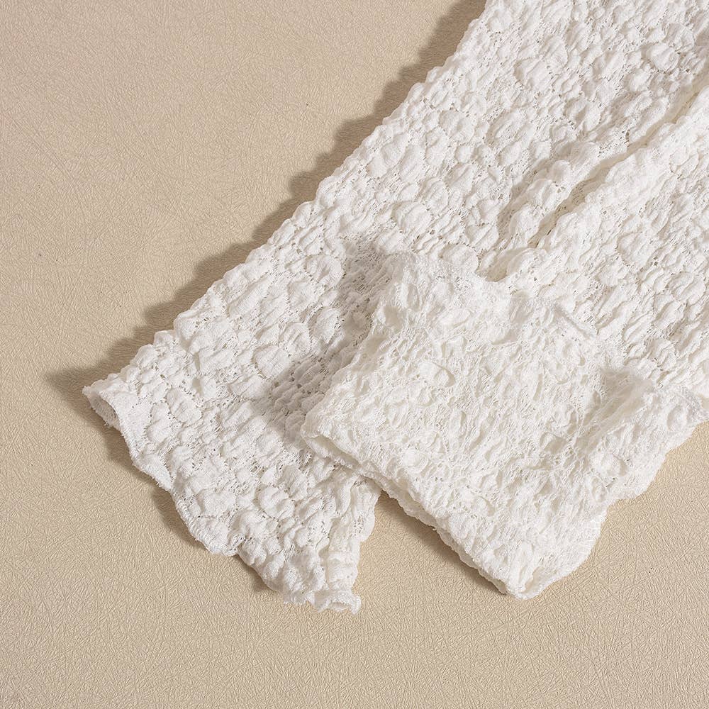 One-neck fitted long-sleeved ruffled dress