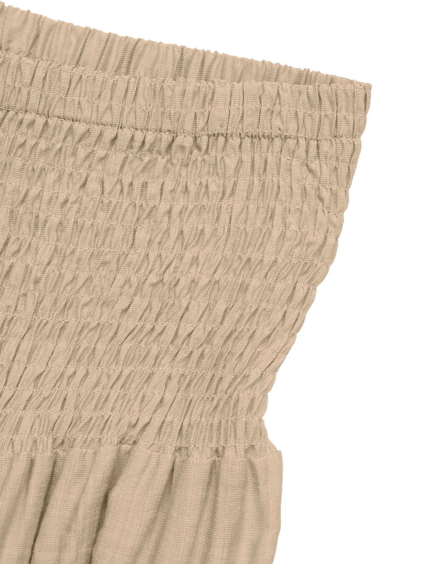 A casual solid-color layered tie A-line skirt