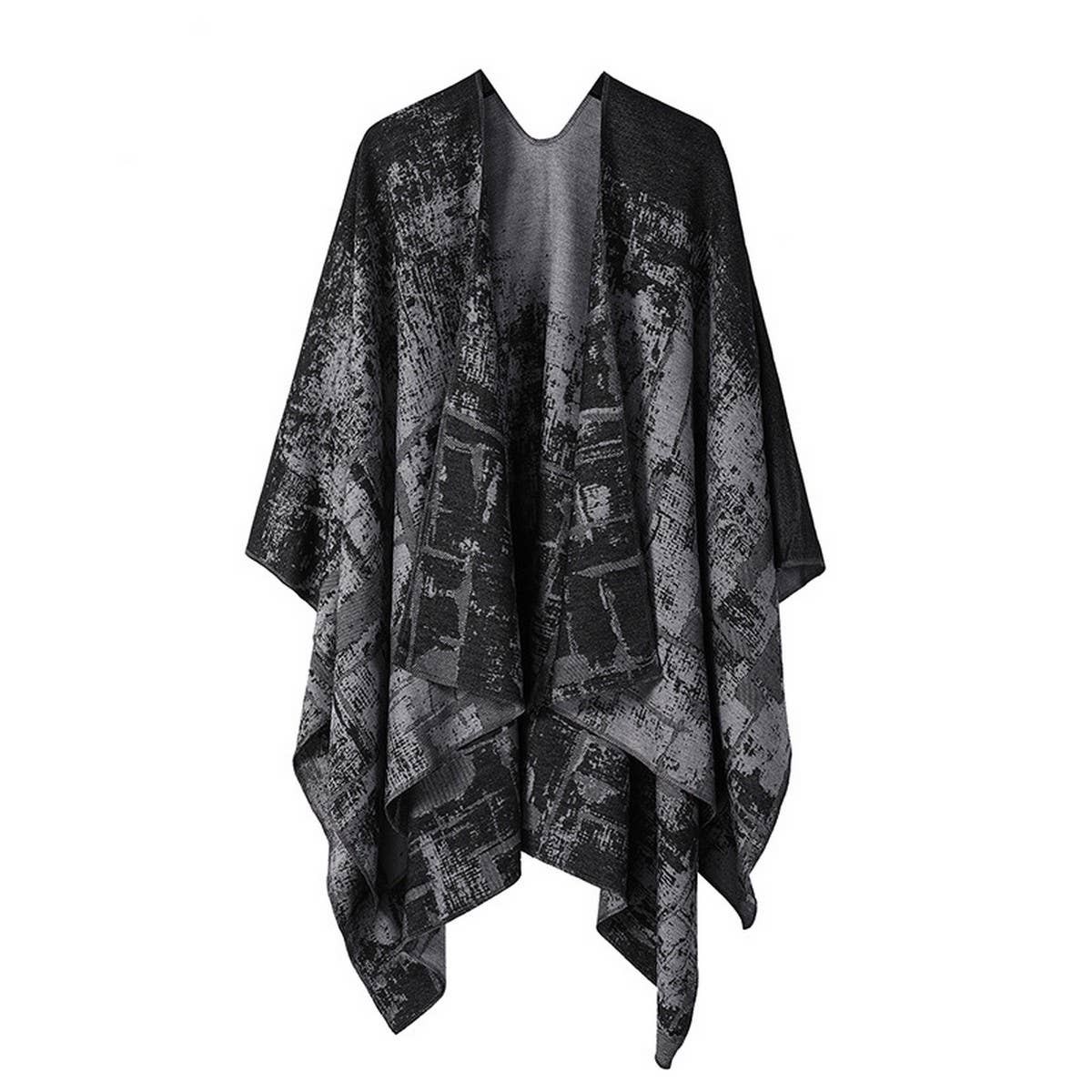 SOLID COLOR DOUBLE-SIDED CAPE SHAWL OUTER CAPE_CWASC2133