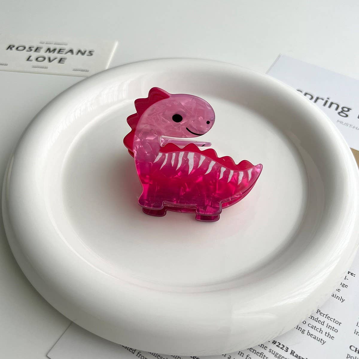 New Colorful Gradient Dinosaur Hair Claw Clip