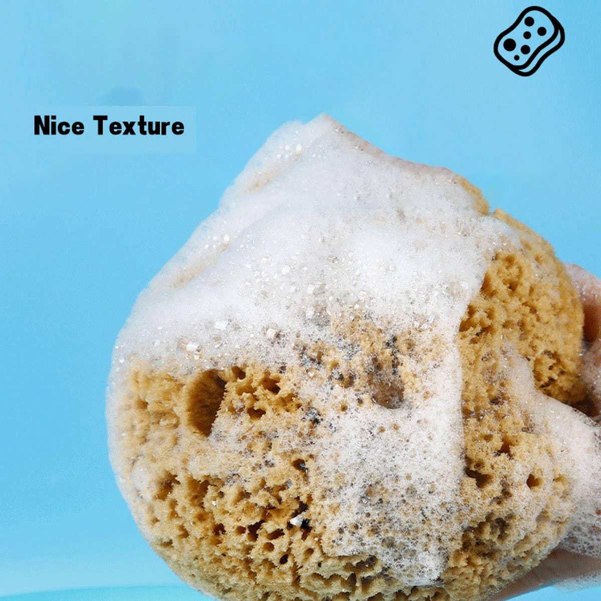 HARD HEAD EXFOLIATING NATURAL SPONGE VELVET SPONGE