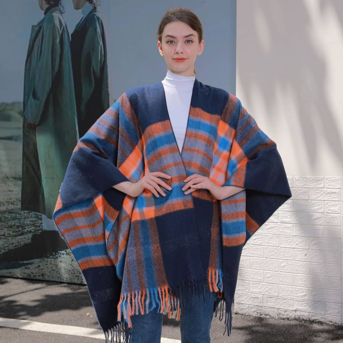 Reversible Plaid Faux Cashmere Scarf ? Winter Wrap