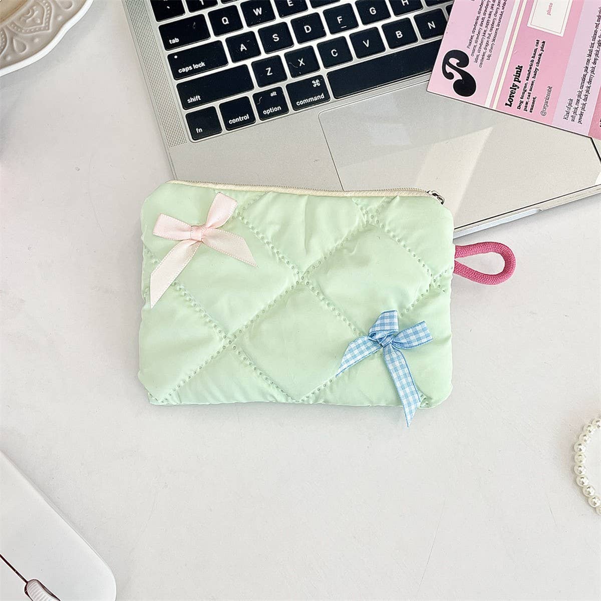 CWAB5787_SHINY BOW PORTABLE STORAGE BAG